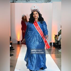 Cinderella Divine CH135 Lapis-Blue Sequin Gown